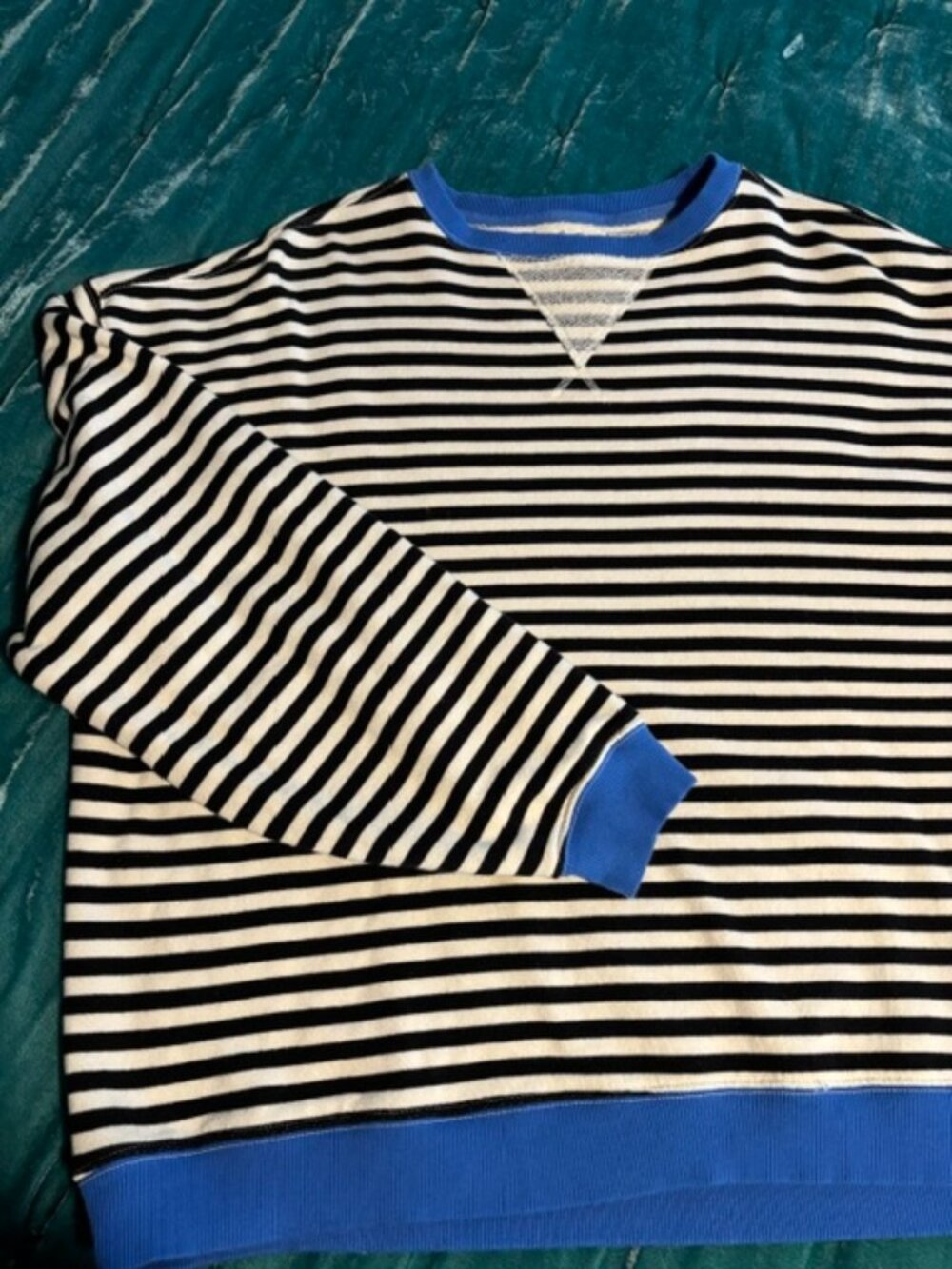 Free People Striped Oversize Sweatshirt